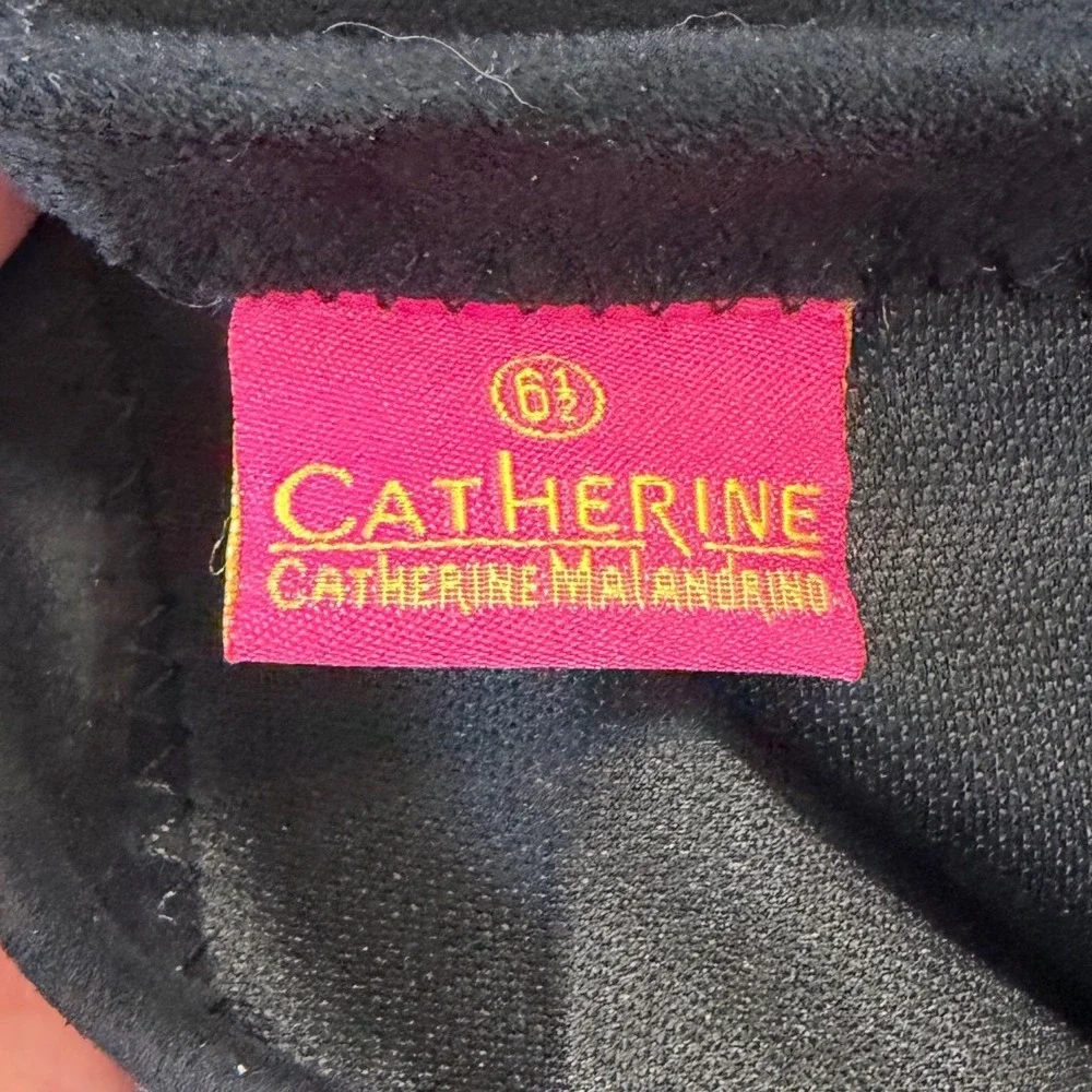 Catherine Malandrino Womens Black Over The Knee Boots Faux Suede Block Heel 6.5